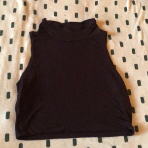 Turtle neck cropped tank